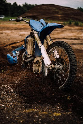 Stuck motorbike